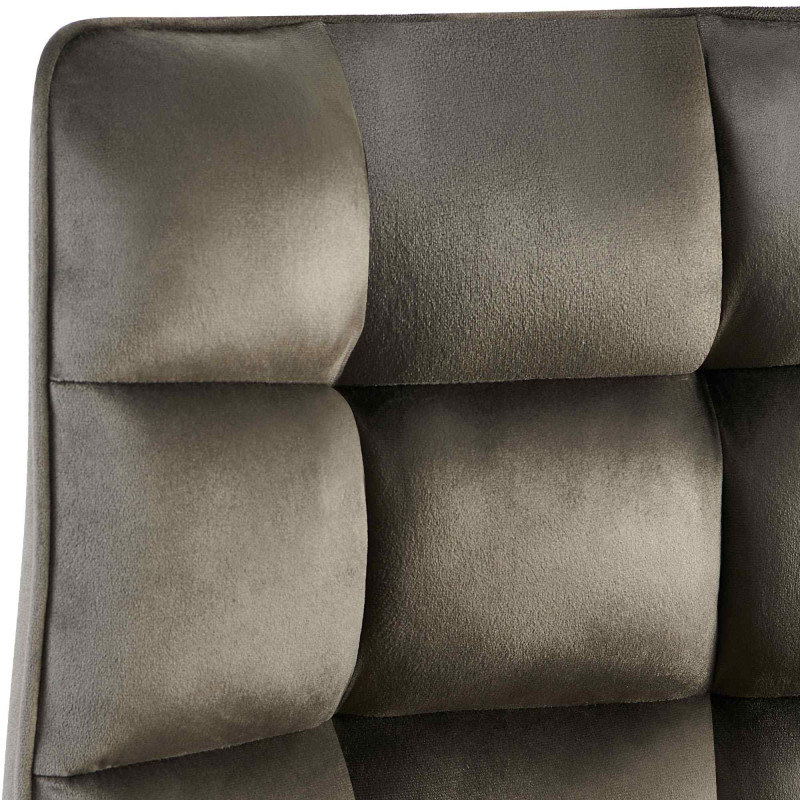 Fauteuil Saranda en velours anthracite