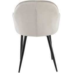 Lot de 2 chaises de salle à manger Boise velours gris