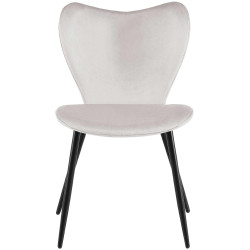 Chaise de salle à manger Maika, velours gris