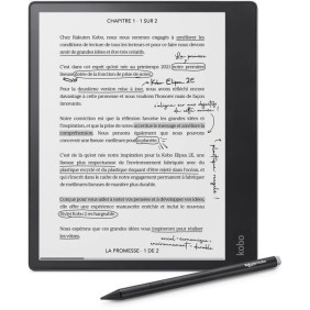 Liseuse eBook KOBO Elipsa 2E Noir - Écran tactile E Ink Carta 1200 de 10,3 po - 227 PPP - 4G - 10 po