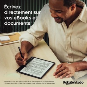 Liseuse eBook KOBO Elipsa 2E Noir - Écran tactile E Ink Carta 1200 de 10,3 po - 227 PPP - 4G - 10 po