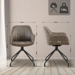 Chaise de salle à manger Welby Vintage grise