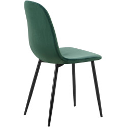 Ensemble de 4 chaises de salle à manger Baxter en velours vert