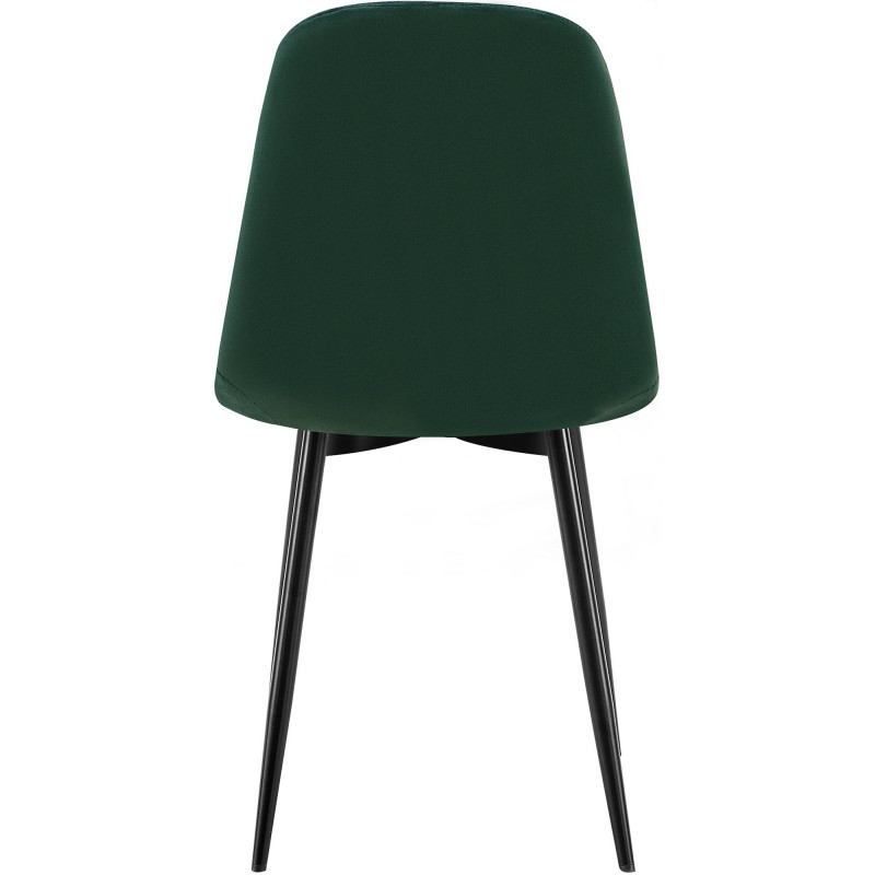 Lot de 4 chaises de salle à manger Baxter en velours vert