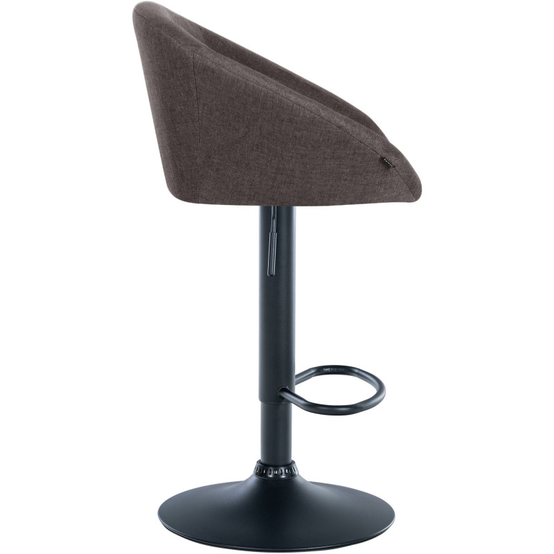 Tabouret de bar Davie en tissu gris foncé