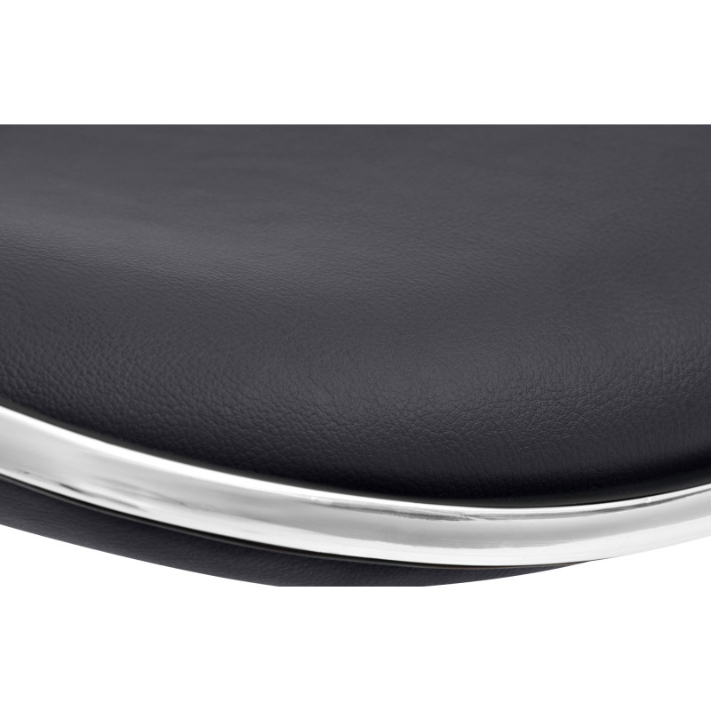 Tabouret de bar Shanghai en cuir artificiel C noir