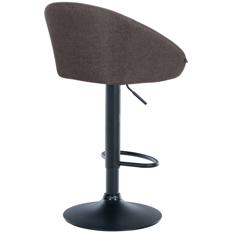 Tabouret de bar Davie en tissu gris foncé