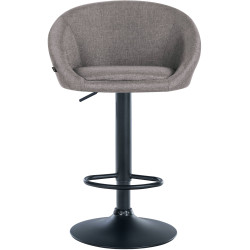 Tabouret de bar Davie en tissu gris clair
