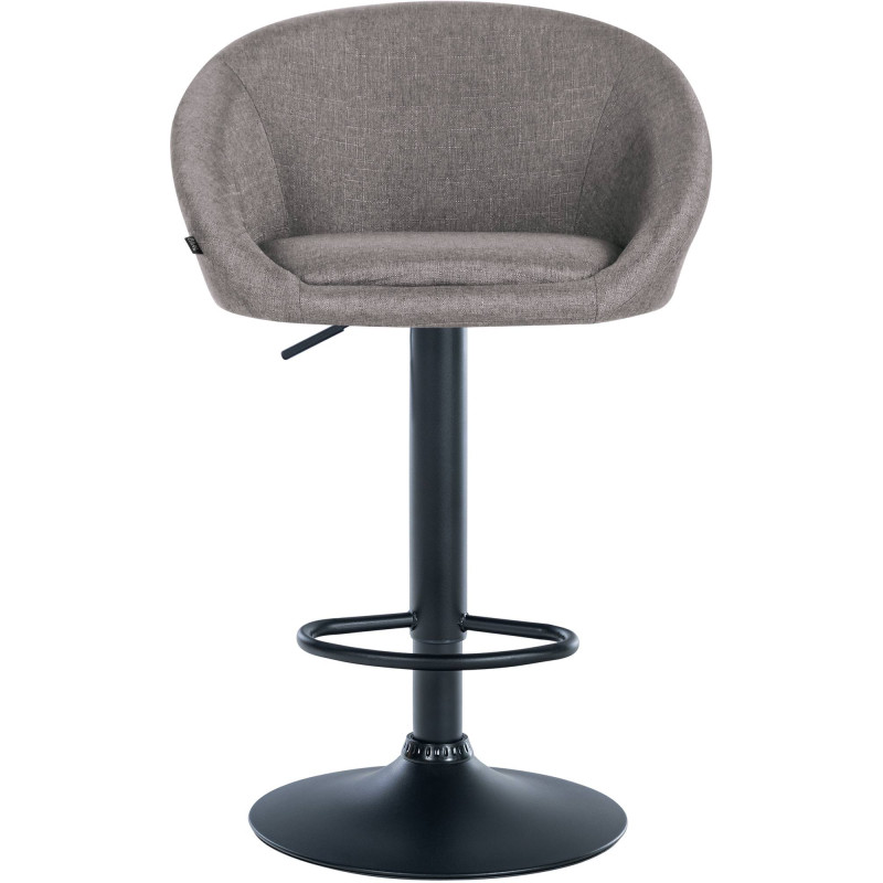 Tabouret de bar Davie en tissu gris clair