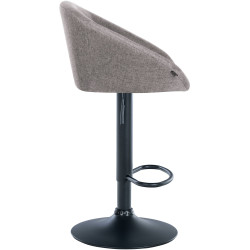Tabouret de bar Davie en tissu gris clair