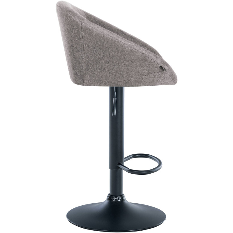 Tabouret de bar Davie en tissu gris clair