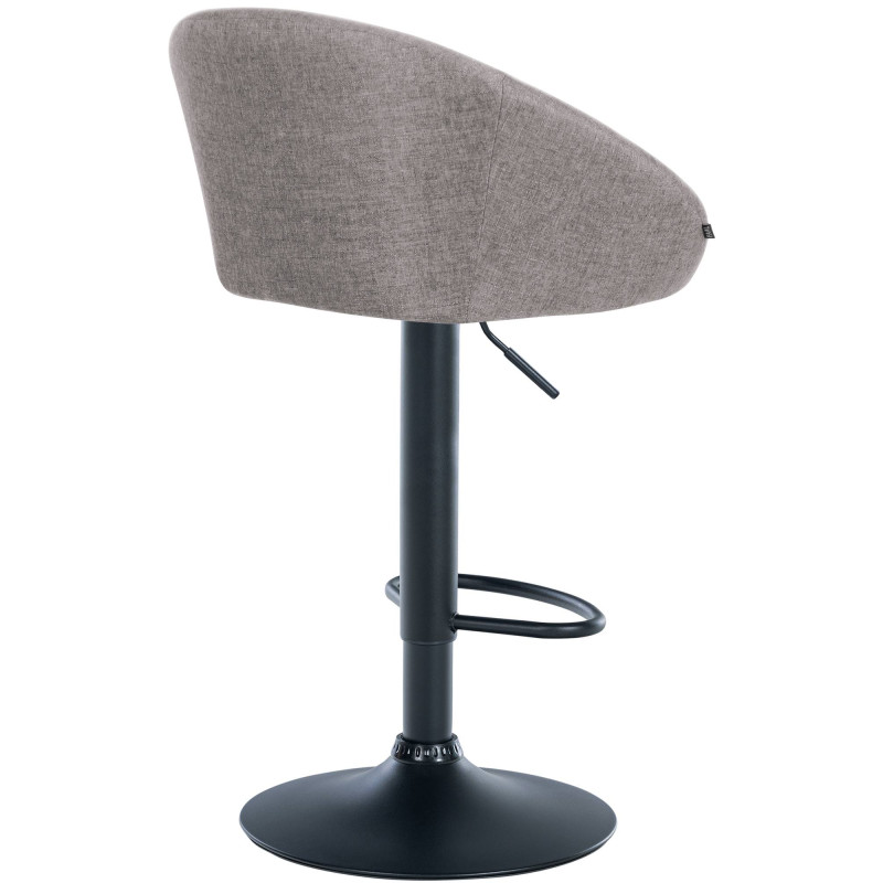 Tabouret de bar Davie en tissu gris clair