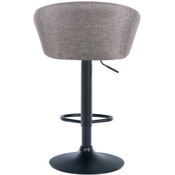 Tabouret de bar Davie en tissu gris clair