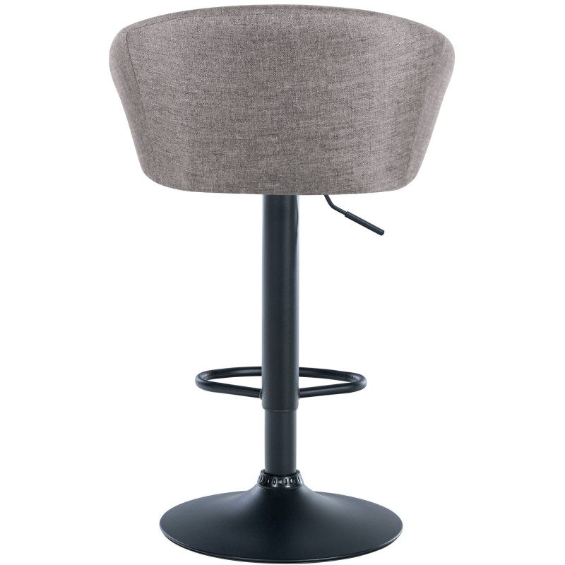 Tabouret de bar Davie en tissu gris clair