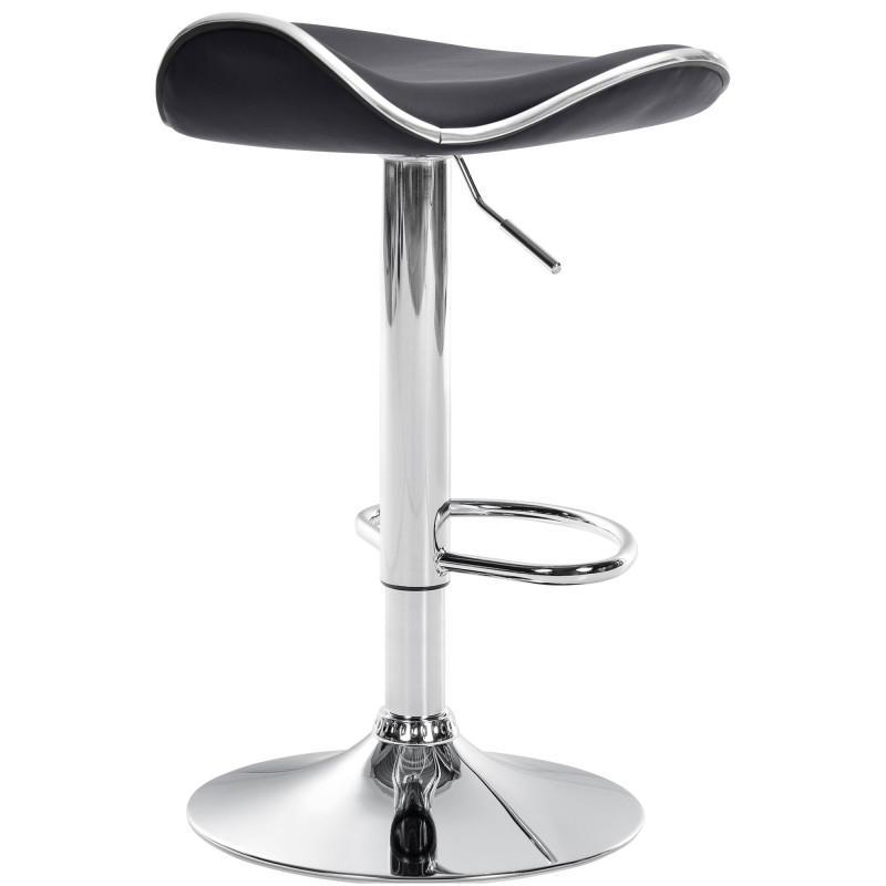 Tabouret de bar Shanghai en cuir artificiel C noir