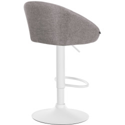 Tabouret de bar Davie en tissu gris clair