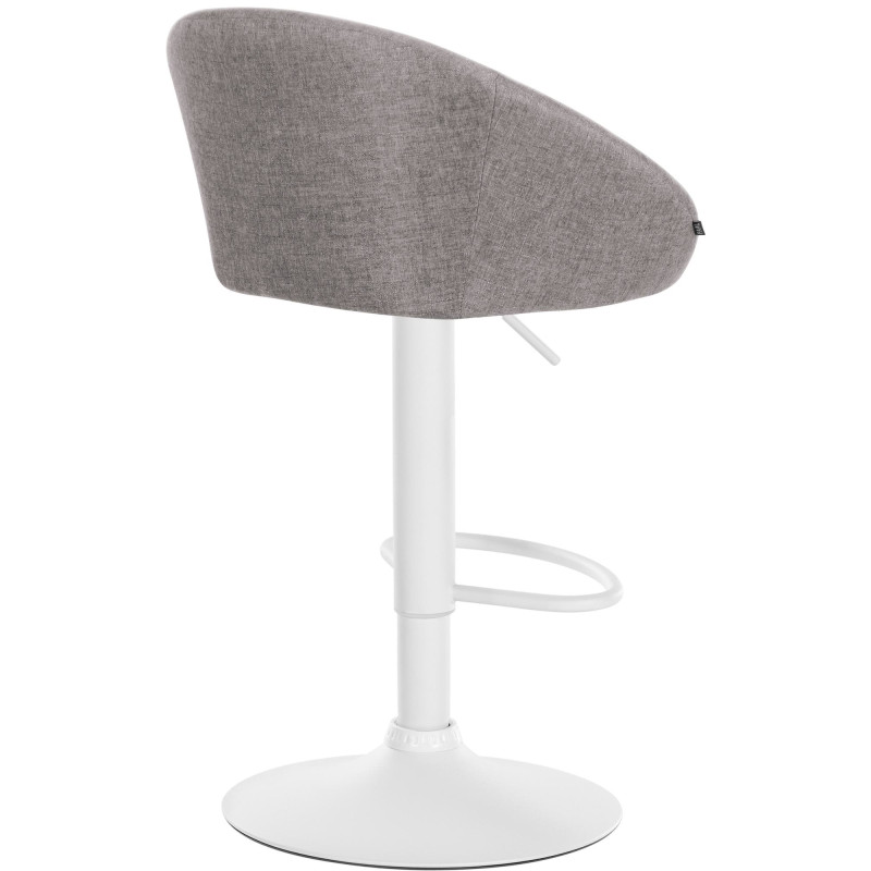 Tabouret de bar Davie en tissu gris clair