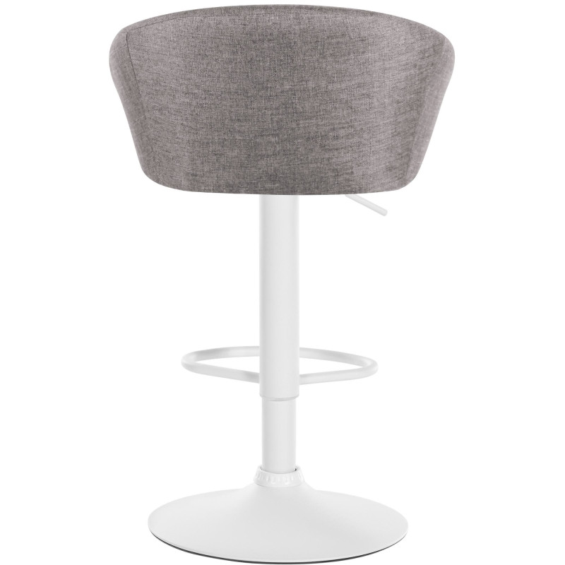 Tabouret de bar Davie en tissu gris clair