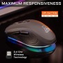 THE G-LAB Souris Gaming rétroéclairé Sans fil KULT NEON- 2400 DPI