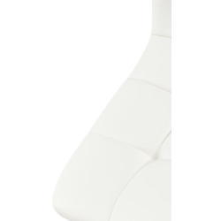 Lot de 4 chaises de salle à manger Antibes simili cuir blanc