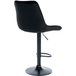 Lot de 2 tabourets de bar Toni velours noir