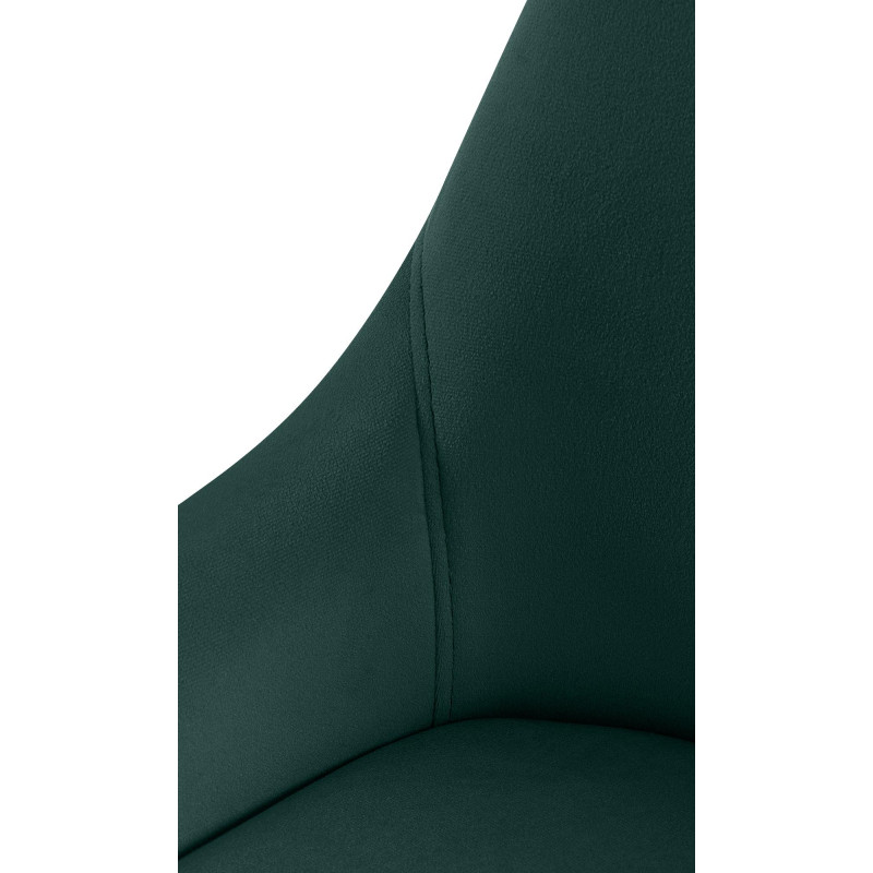 Ensemble de 2 chaises de salle à manger Elmira en velours noir et vert