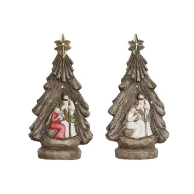 Crèche de Noël Home ESPRIT Vert Gris Magnésium 23 x 13,5 x 45 cm (2 Unités)