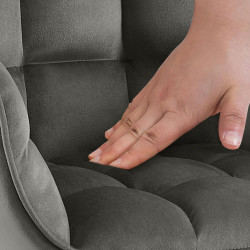 Chaise Tirana velours anthracite