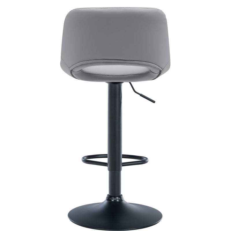 Tabouret de bar Camden, similicuir gris