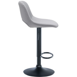 Tabouret de bar Camden, similicuir gris