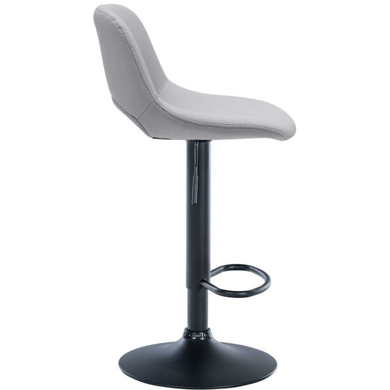 Tabouret de bar Camden, similicuir gris