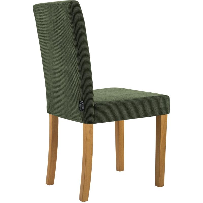 Chaise de salle à manger Ina Cord vert clair antique