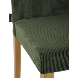 Chaise de salle à manger Ina Cord vert clair antique