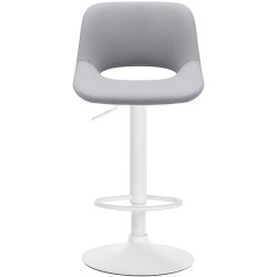 Tabouret de bar Camden, similicuir gris