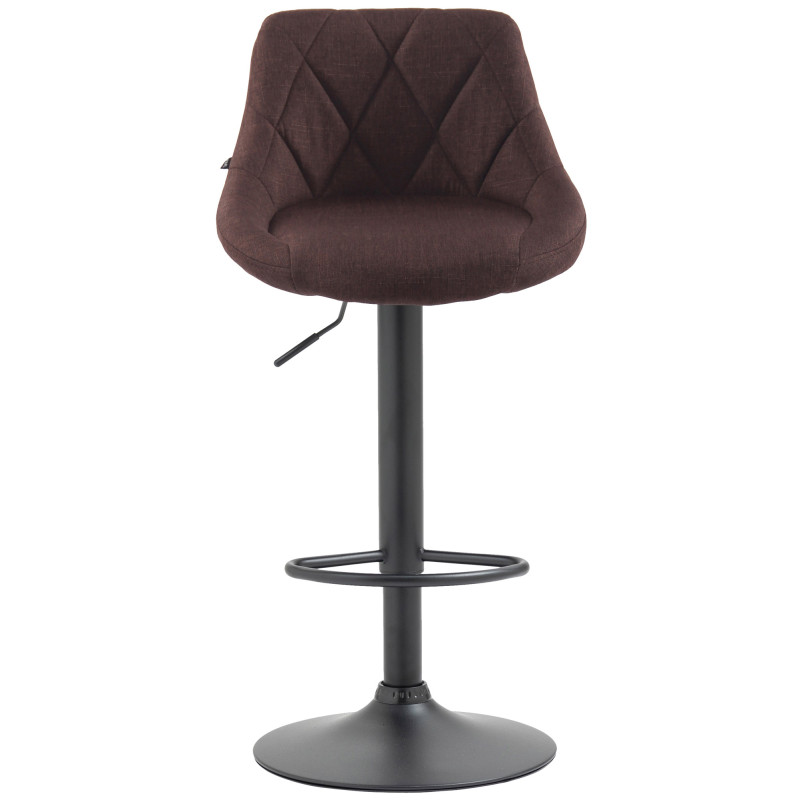 Tabouret de bar Lazio en tissu brun