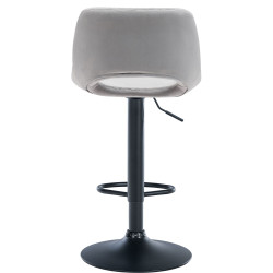 Tabouret de bar Camden en velours gris clair
