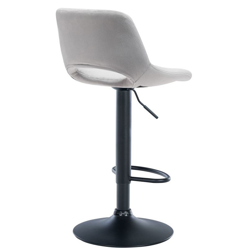 Tabouret de bar Camden en velours gris clair