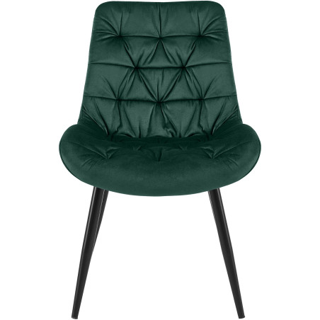 Chaise de salle à manger Rossford en velours vert