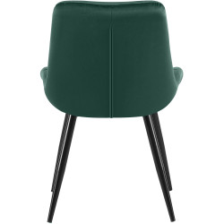 Chaise de salle à manger Rossford en velours vert