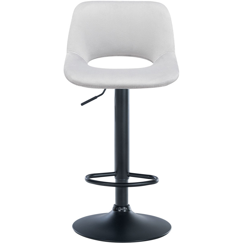Tabouret de bar Camden en velours gris clair