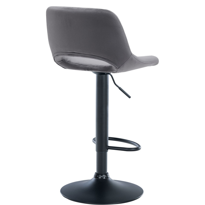 Tabouret de bar Camden en velours gris foncé