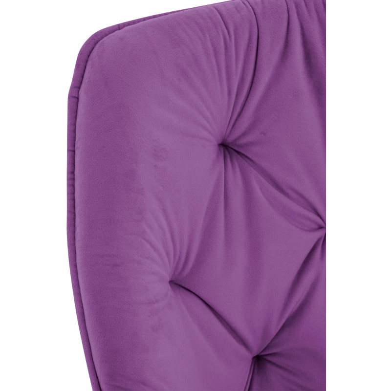 Ensemble de 2 chaises Tanna en velours violet