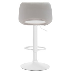 Tabouret de bar en velours Camden crème