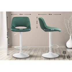 Tabouret de bar en velours...