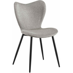 Chaise de salle à manger Maika en tissu gris