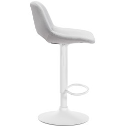 Tabouret de bar en velours Camden gris clair