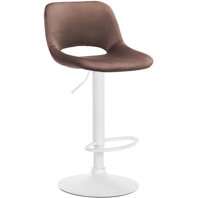 Tabouret de bar en velours Camden brun