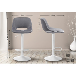 Tabouret de bar en velours...
