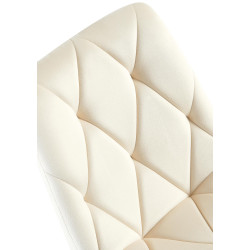 Chaise de salle à manger Clairton en velours crème