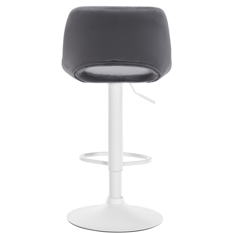 Tabouret de bar en velours Camden gris foncé